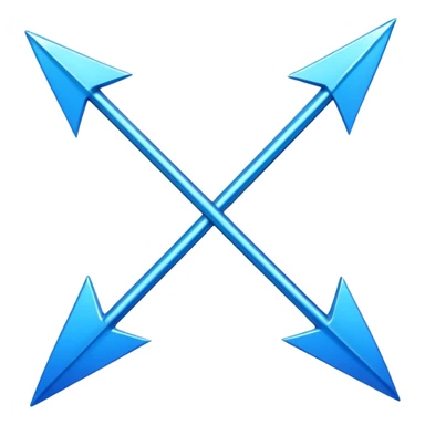 mac os icon conversion, 2 arrows cicrcle, vivid blue, skeuomorphic sticker