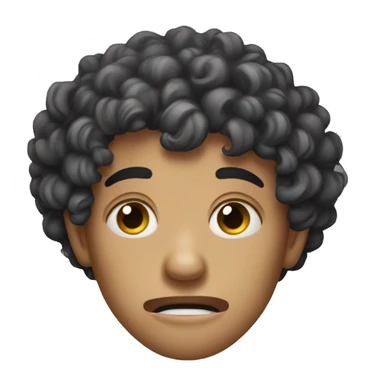 Disgusted curly head boy  sticker