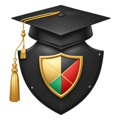 Graduation Cap + Shield sticker