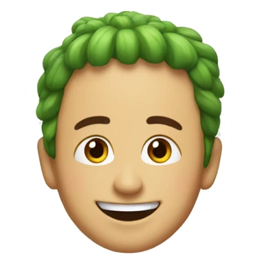 una cara feliz con pepinos  sticker