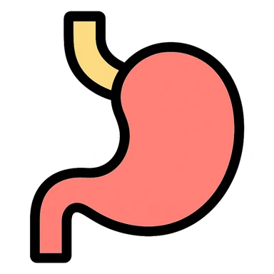 stomach color outline icon style sticker