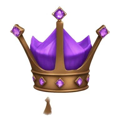 Bronze Crown with some purple diamonds sticker