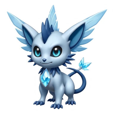 Elemental dark dusky mechanical frosty fairy-like fantasy epic rare Glalie-Sneasel-Togetic-Pokémon-Fakémon-hybrid-creature sticker