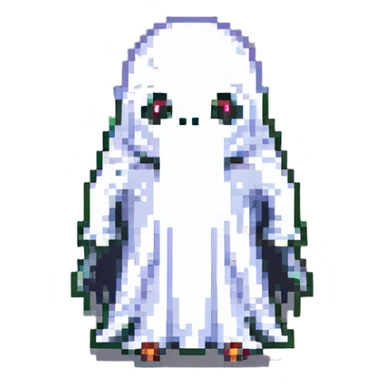 pixel art ghost sticker