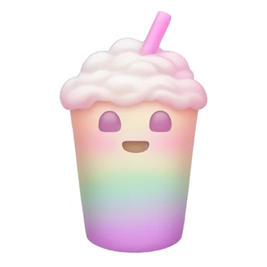Pastel gradient hue boba sticker