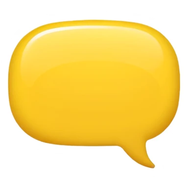 empty yellow speech bubble, no text, no face, nothing inside sticker
