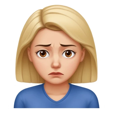 A worried woman sticker