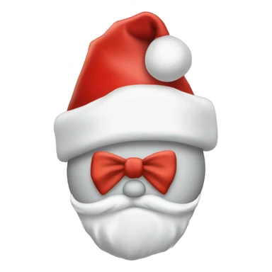 Christmas red Santa hat with bow  sticker