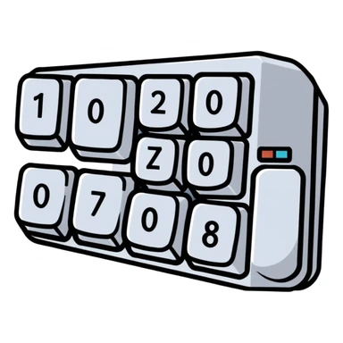 Number 0 keycap, keyboard button with the digit zero sticker
