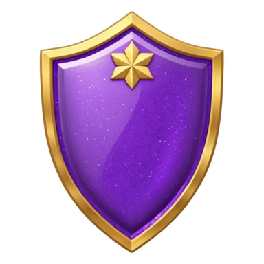 Purple Glitter military medal shield sticker