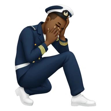 Navy sailor puking on the ground  sticker