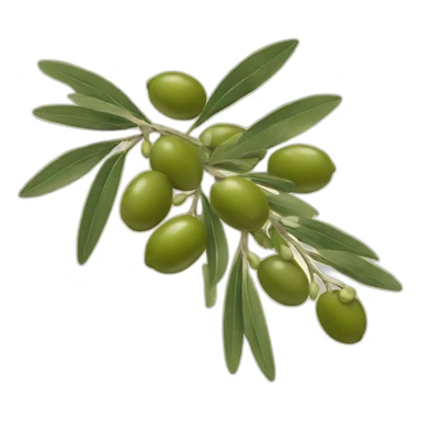 olive branch with buds sticker