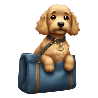 caniche en un bolso sticker