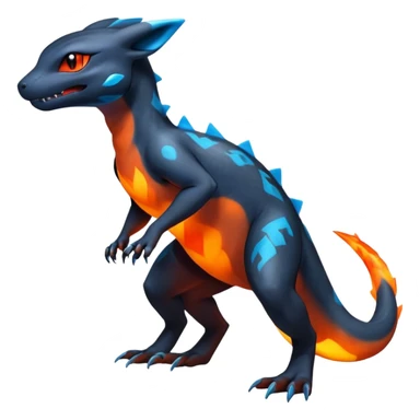 Salandit-Umbreon-Charmeleon-Fakémon-hybrid-creature (full body)  sticker