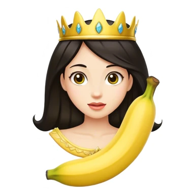 banana princess with dark hair  sticker