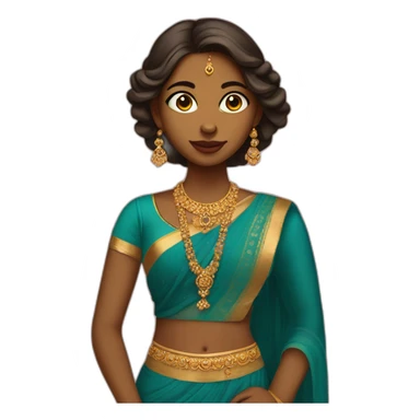 Brown Girl in chaniya choli sticker