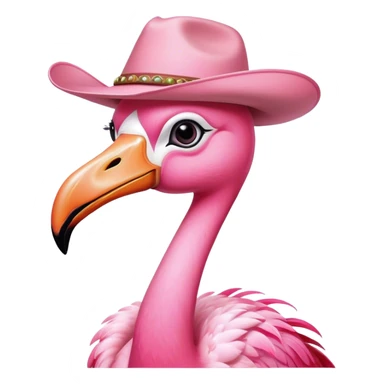 Cowboy Flamingo  sticker