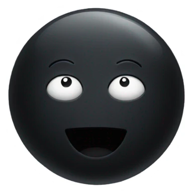 Black moon with heart eyes  sticker