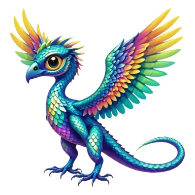 Tropical Exotic Fakémon-fantasy-creature, full body sticker