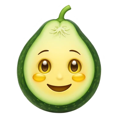 emoji with cucumber eyes sticker