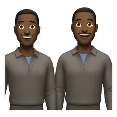 two happy blac men sticker