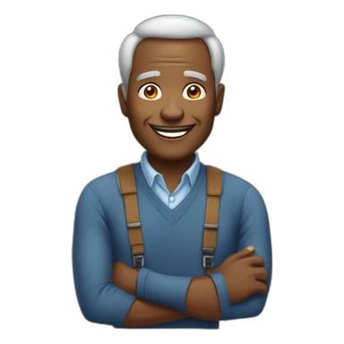 flirty senior black man sticker