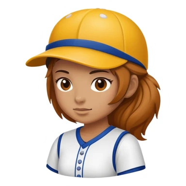 Softball player sticker