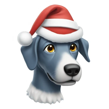 Bluey in a Santa hat sticker
