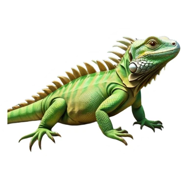 cinematic-iguana-realistic-full-body-basking-emoji,-long-scaly-body-stretched-out-on-a-sunlit-rock,-spiny-ridge-running-down-its-back,-textured-green-and-brown-skin-dappled-with-light,-sharp-intelligent-eyes-studying-the-surroundings,-long-tail-draped-over-the-stone,-simplified-yet-realistic-focused-features,-highly-detailed,-glowing-with-a-warm-tropical-glow

 sticker