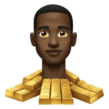 Young Dolph with A lot of gold bars sticker