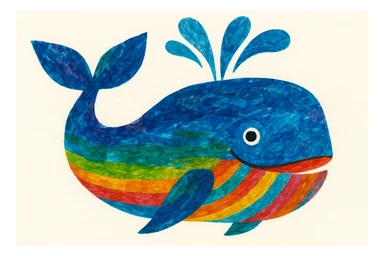 Eric carle whale sticker