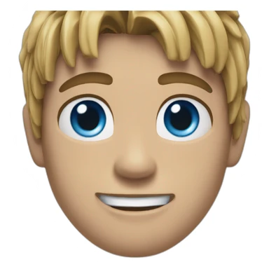Bodhi from point break with a tooth gap and blue eyes sticker