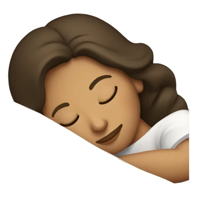 Brunette Caucasian women sleeping in bed sticker
