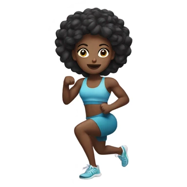 Black girl working out sticker