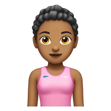chica gimnasia rosa sticker