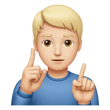 Need holding up index finger sticker