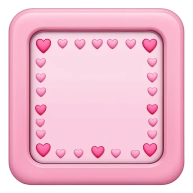 cute pink frame with little hearts sticker