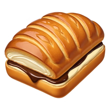 Une pain au chocolat qui rigole sticker