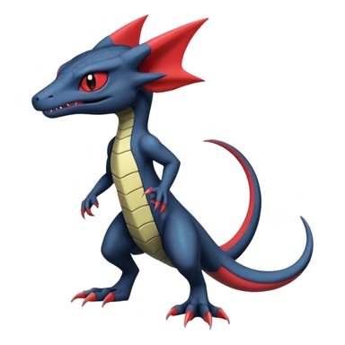 Dark edgy scary spooky cool badass realistic Heliolisk-Sneasel-Salandit-Cyclizar-Genesect-Pokémon, full body sticker