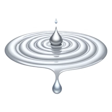 a puddle of white and silver liquid sticker