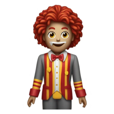 Ronald Mcdonald with sigie sticker