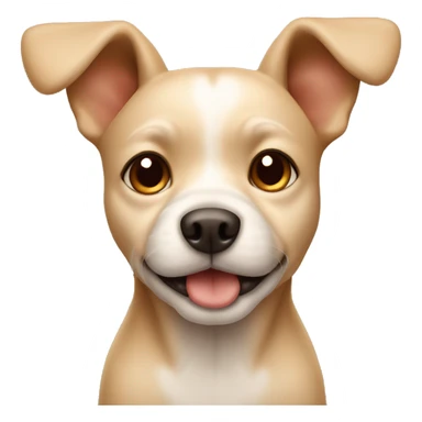 cute beige dog with big up ears sticker