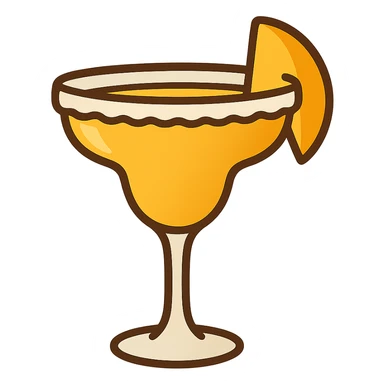 flat toon mango margarita sticker