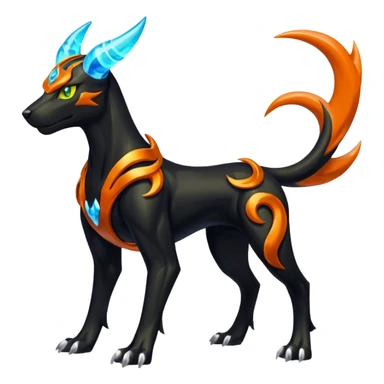 Shiny 4-legged Electrike-Virizion-Zygarde-Houndoom-fusion, full body sticker