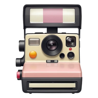 The Polaroid has a soft pastel tint on its captured image sticker