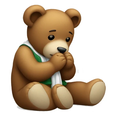 Teddy bear praying sticker