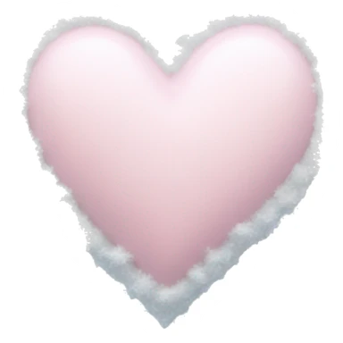 Light pink heart with snow on top of it sticker