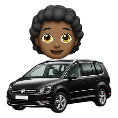 Black Volkswagen touran sticker