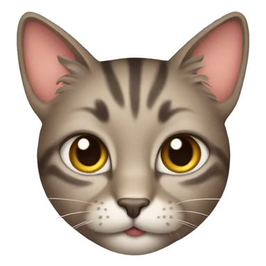 Cat with bow in hair sticker