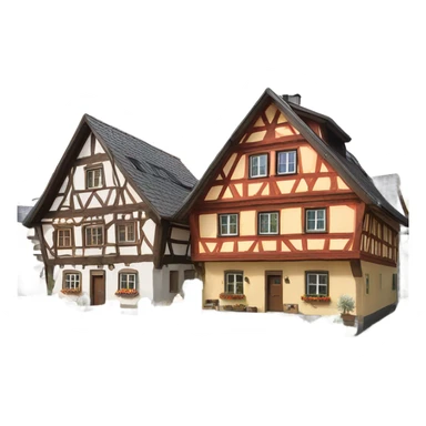 two german houses sticker